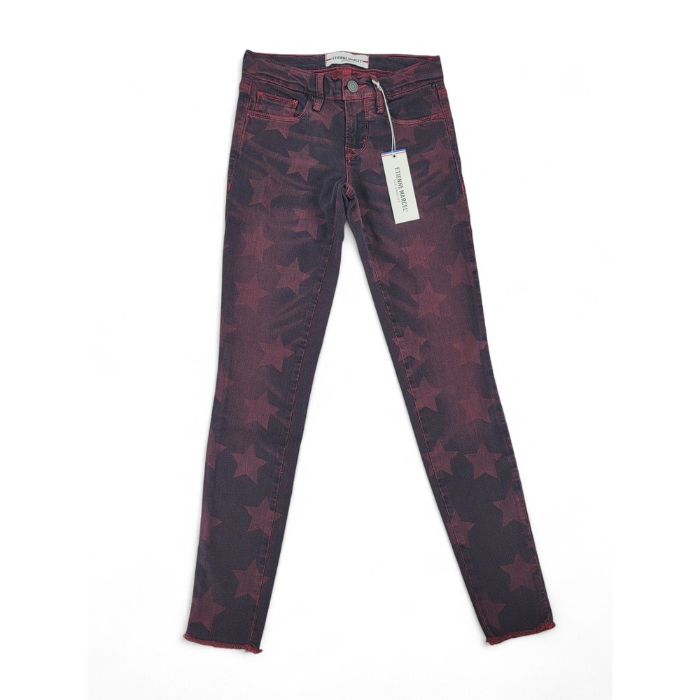 Etienne Marcel Red Star Skinny Jeans Size 25 NWT Stretch Denim Y2K‎ Indie